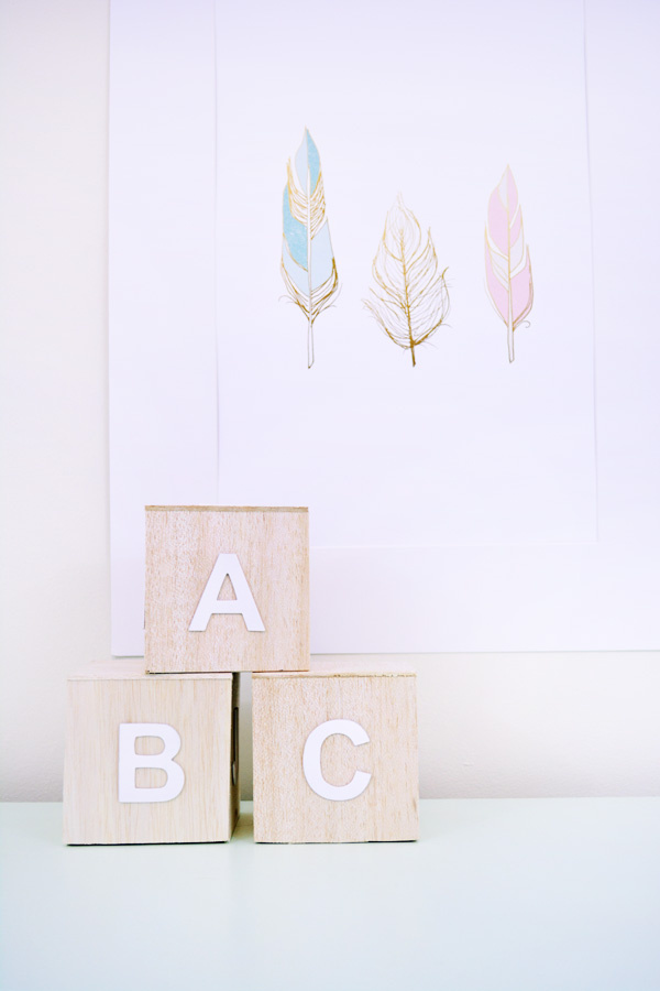 Modern alphabet blocks