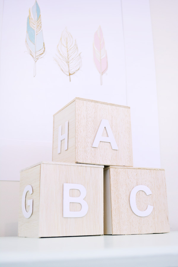 DIY wooden alphabet blocks