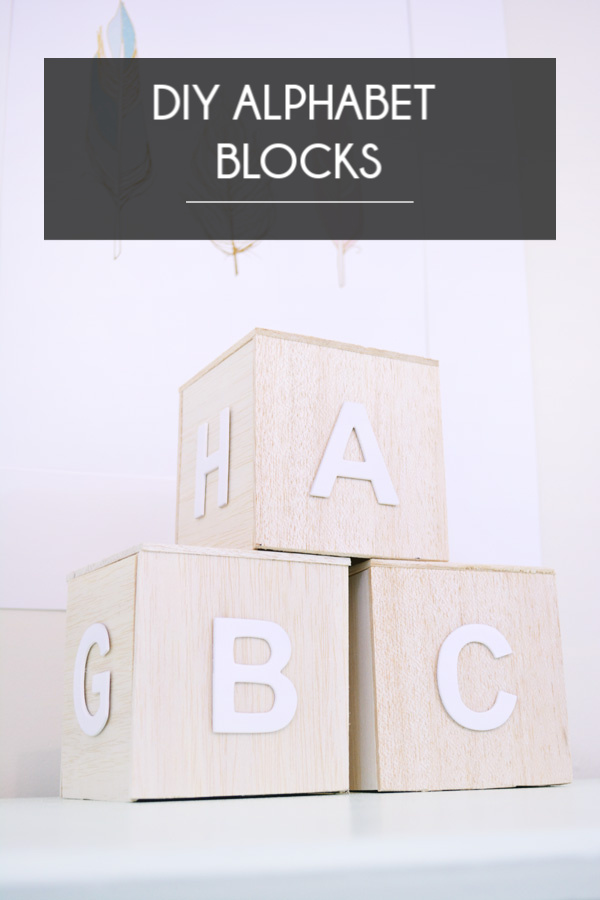 DIY alphabet wooden blocks