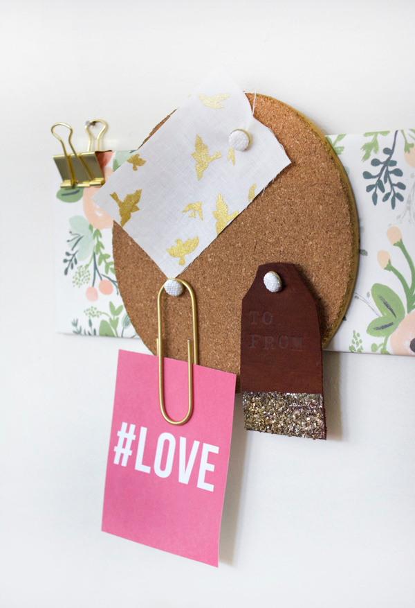 Diy round floral cork board holder