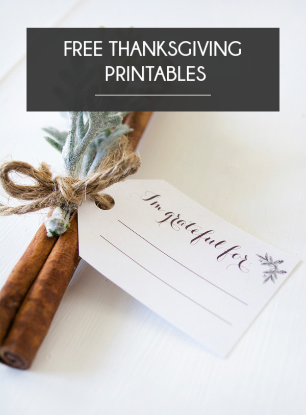 Free DIY Thanksgiving Printable Tags