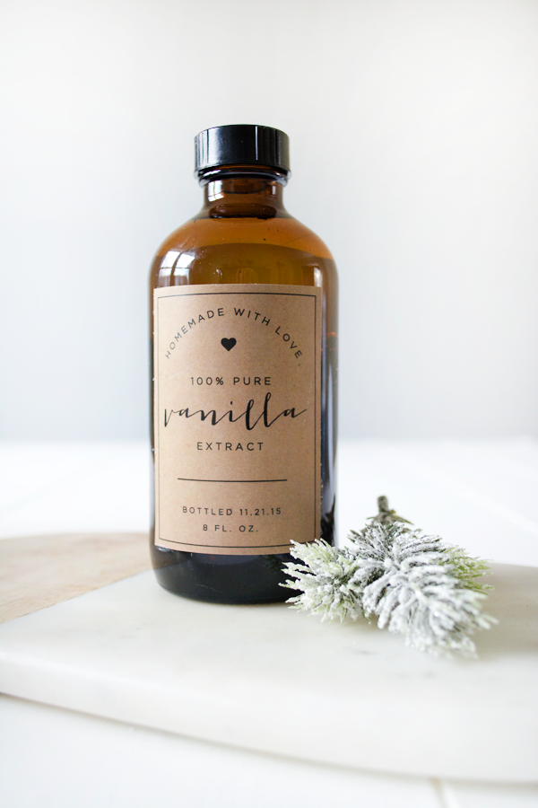 Homemade Vanilla with a free printable label