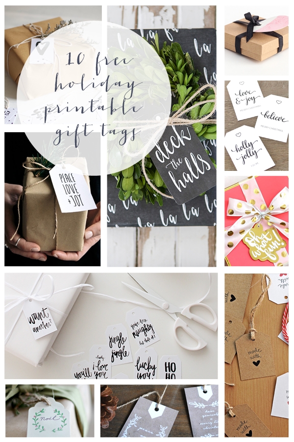 10 Free Holiday Printable Gift Tags