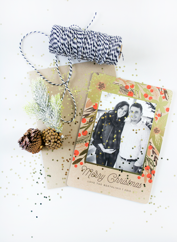 Gold Foil Christmas Card from Minted