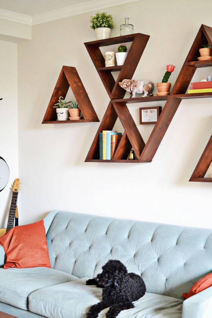 DIY Triangle Shelves