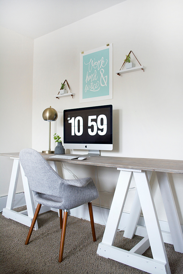 DIY Sawhorse Desk BREPURPOSED