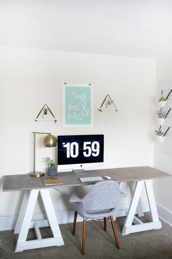 Large DIY Sawhorse Desk