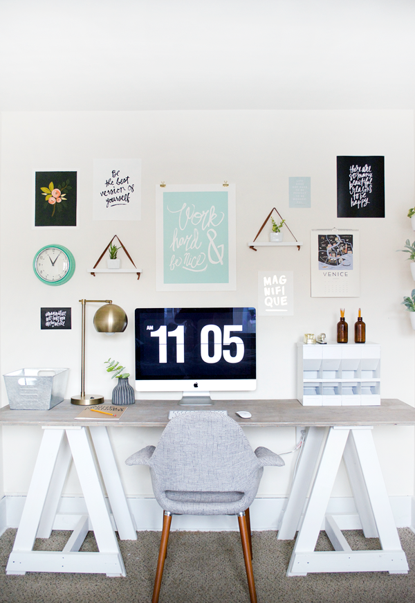 Modern & Vintage Office Reveal