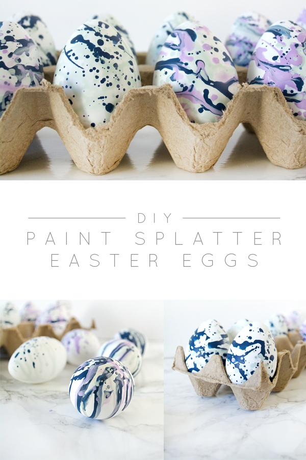DIY Paint Splatter Easter Eggs