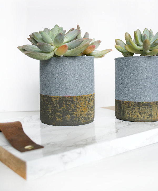 DIY Faux Concrete Planters