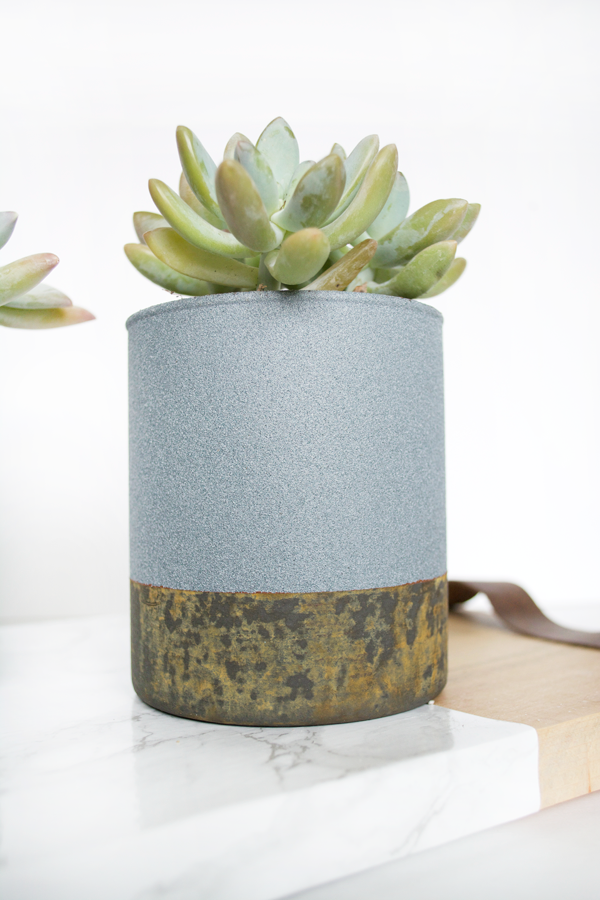 Faux concrete planter 