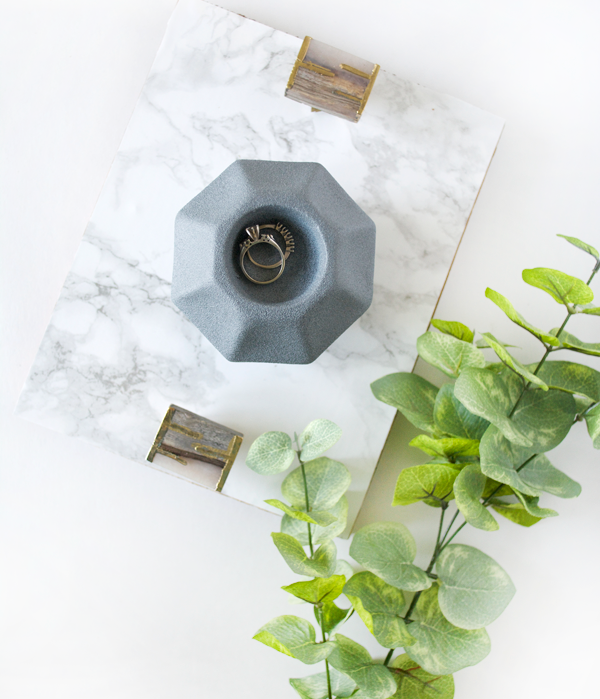 Faux Concrete Jewelry Holder