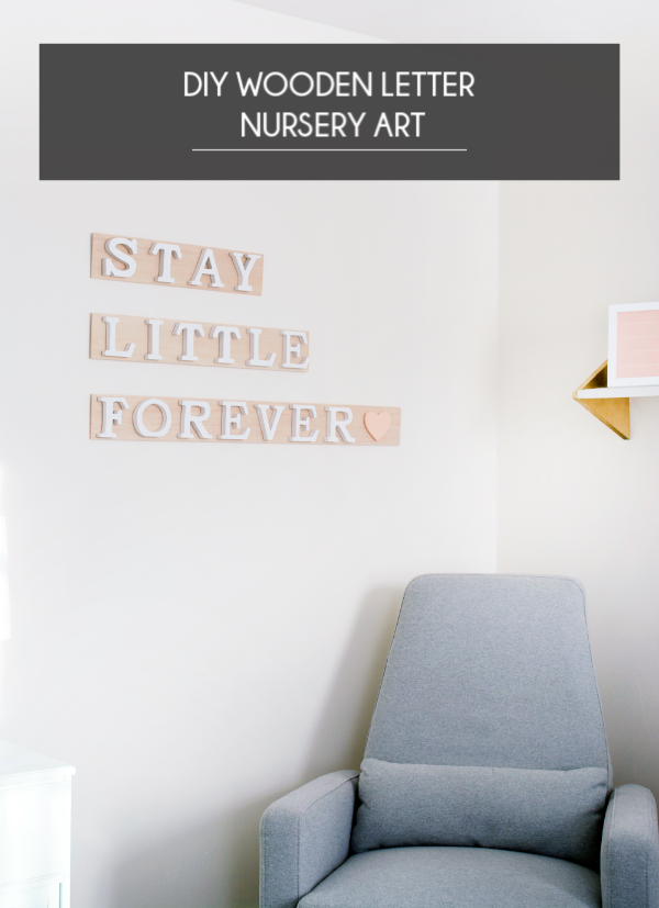 DIY Wooden Letter Nursery Art