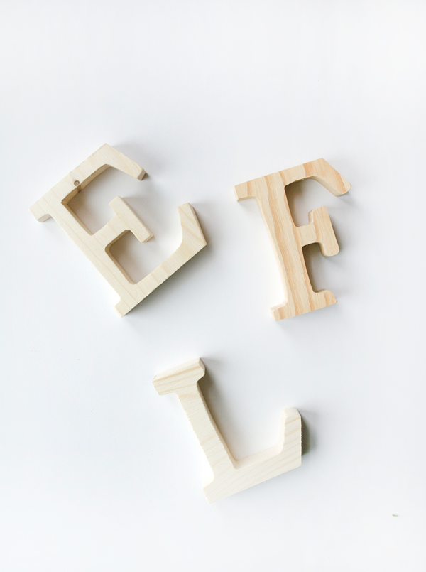 wooden letters for wall art