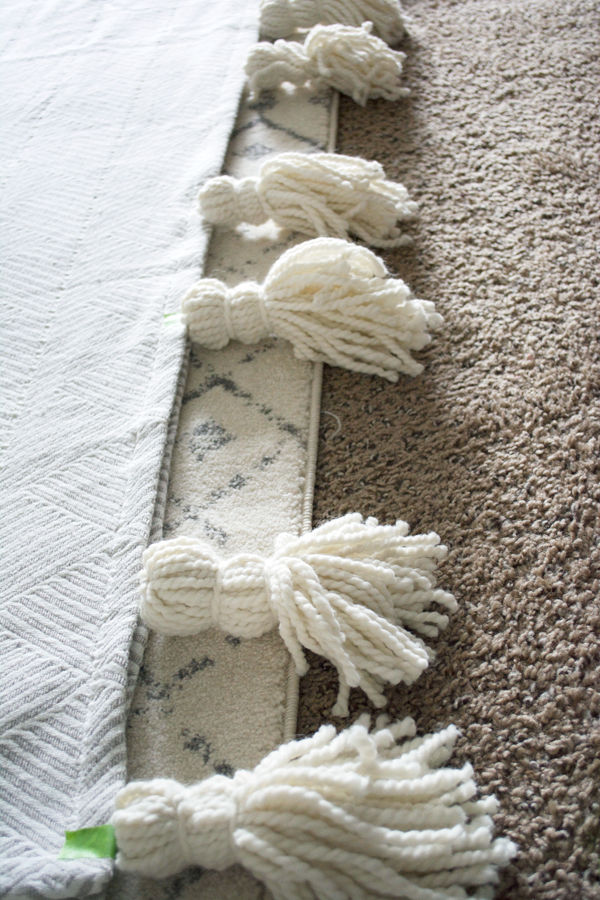 Giant Tassels on Throw Blanket