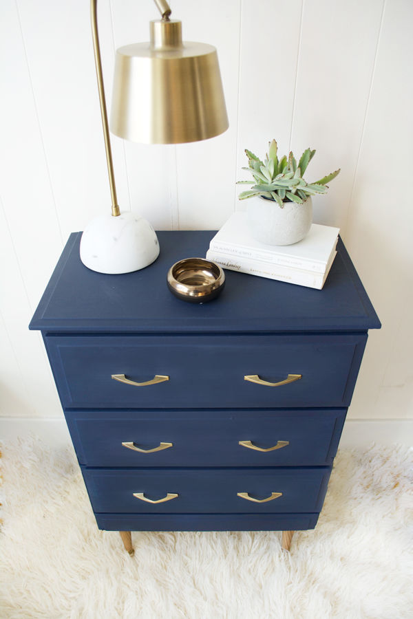 Modern Navy Nightstand