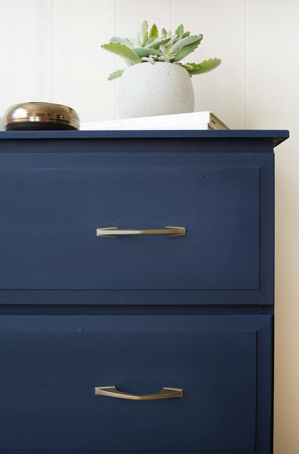 Navy and Gold Nightstand