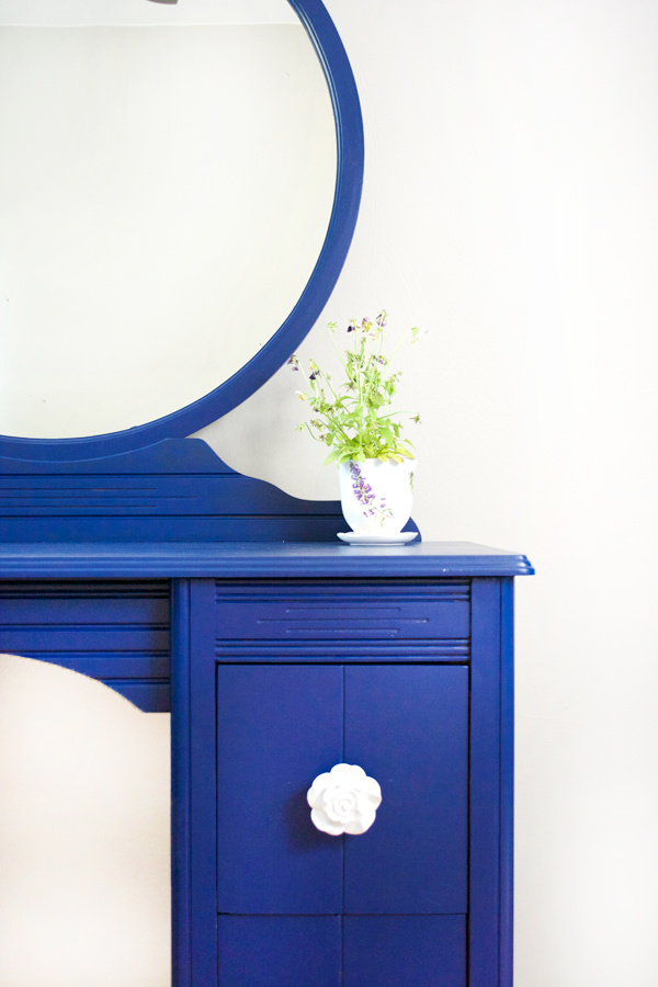 Blue Vanity Makeover