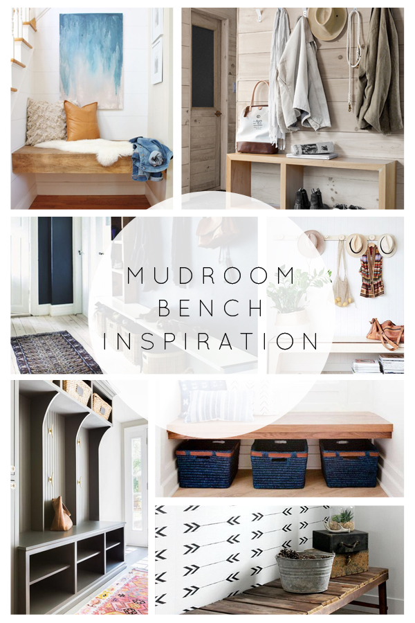 A round up of mudroom bench inspiration for the modern day home!