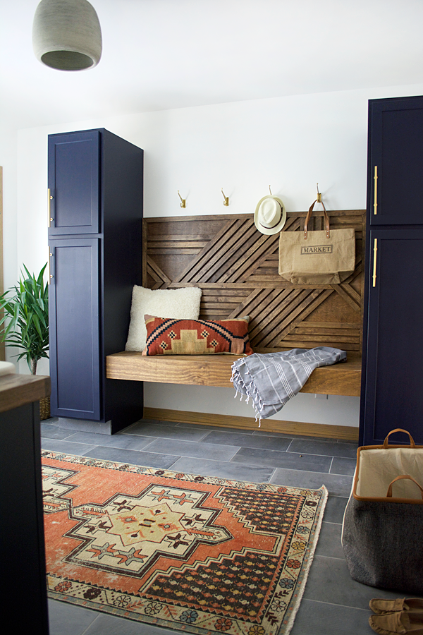 Modern Navy Laundry Room Reveal - BREPURPOSED