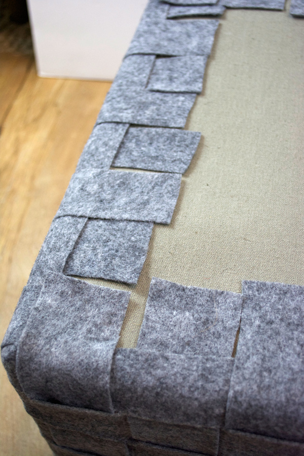 Gluing Down Woven Felt Strips