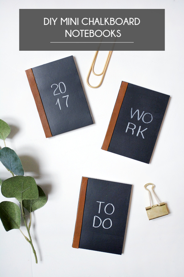 DIY Mini Chalkboard Notebooks