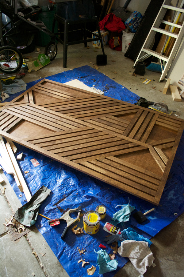 Stained Wood Feature Wall