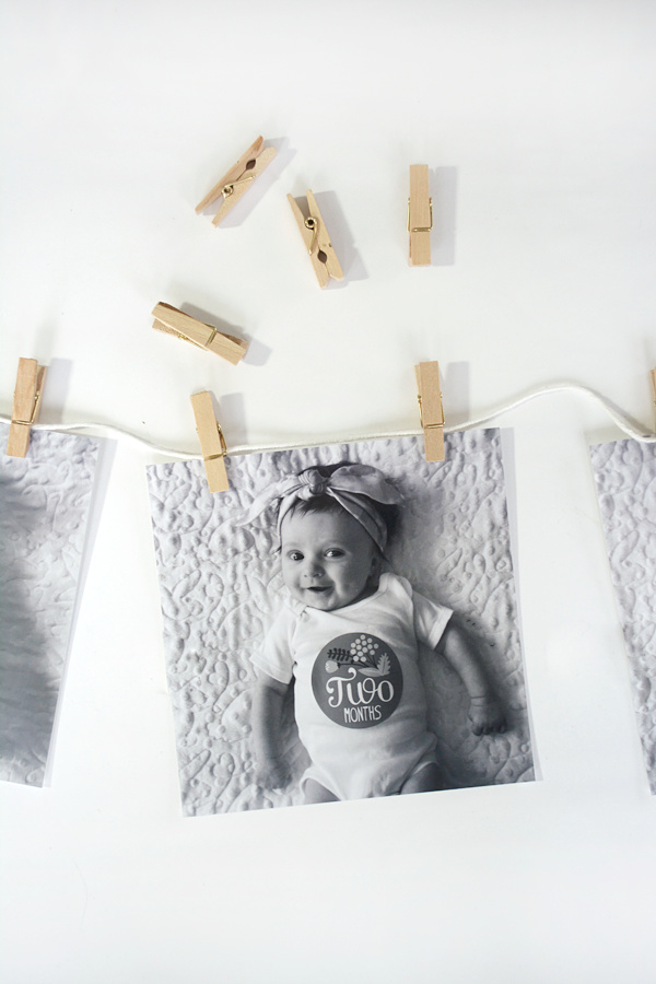 Baby Photo garland