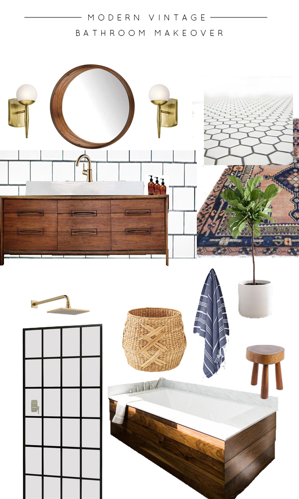 Modern Vintage Bathroom Makeover