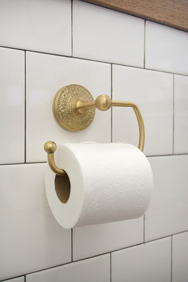 brass toilet paper holder