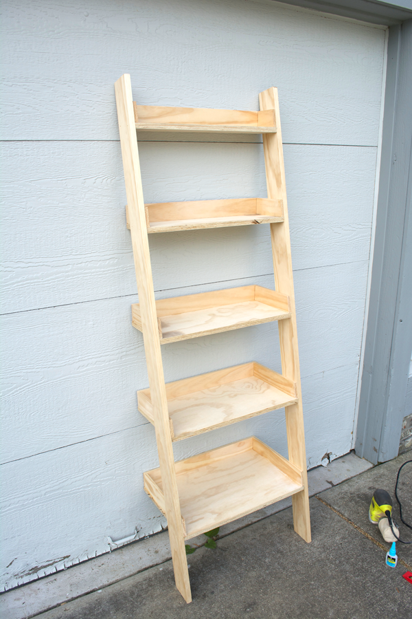 Build your own ladder bookshelf