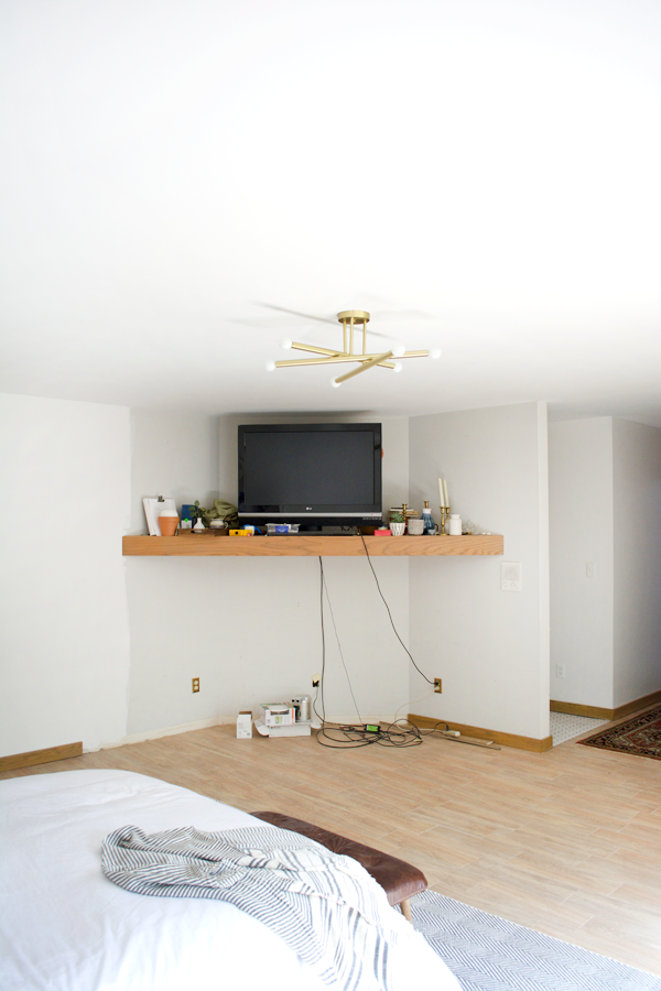 Wood Look Tile in a Modern Boho Bedroom