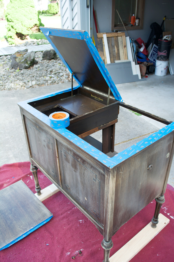 Prepping Radio Cabinet for Paint