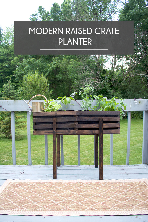 Modern Raised Crate Planter