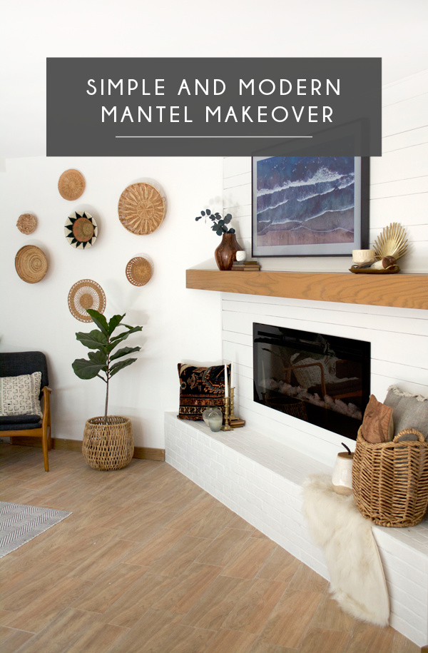 Simple And Modern Mantel Makeover