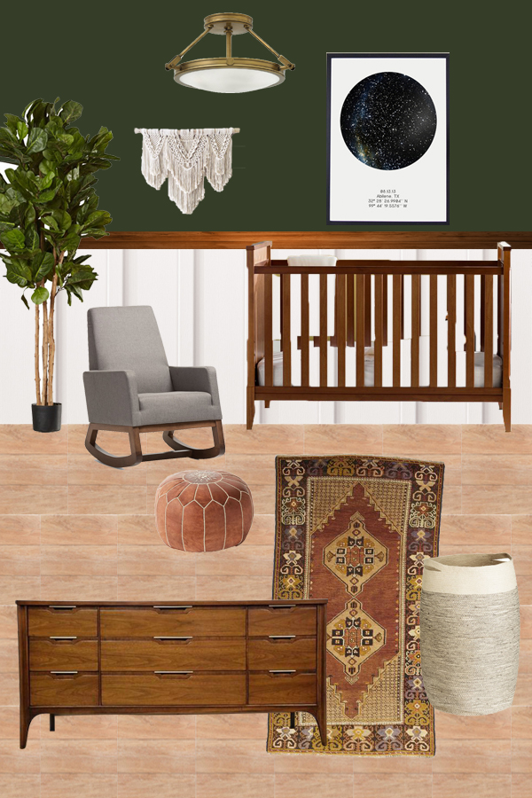 vintage nursery mood board