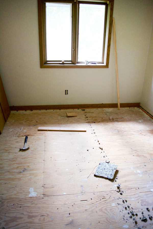 wood look tile in a nursery room