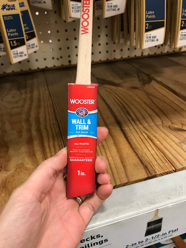 one inch paint brush for painting kitchen cabinets
