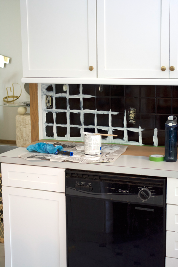 How To Paint A Tile Backsplash - Lolly Jane