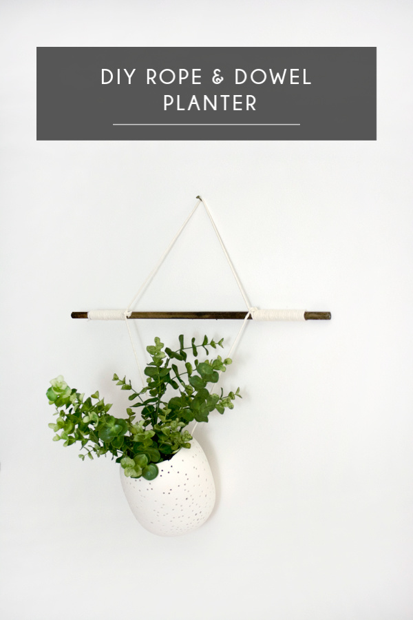 DIY Rope and Dowel Rod Planter