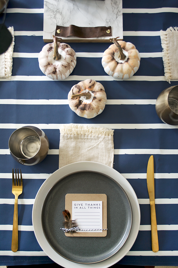 Neutral Fall Table Setting