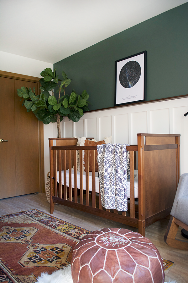 A modern and vintage boy's nursery