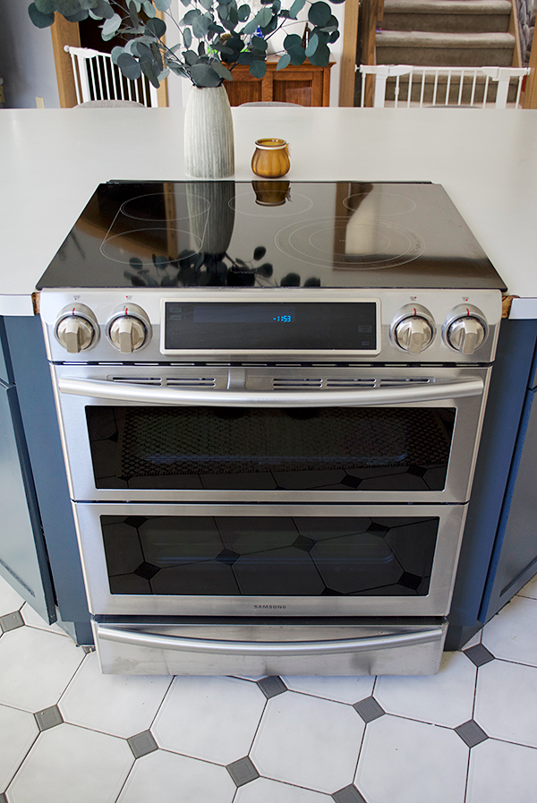 stainless steel dual door oven