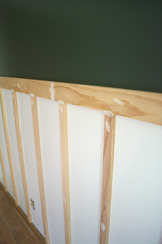 How to Make a DIY Board and Batten Wall with Shelf