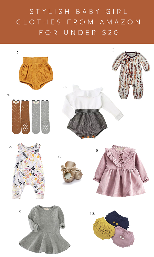 affordable baby girl clothes on amazon