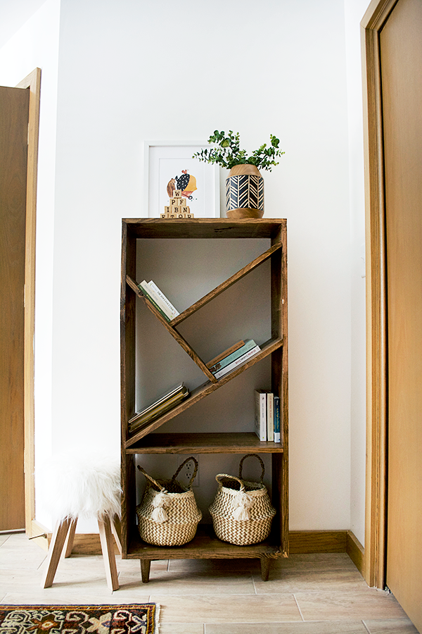 diy bookcase, bookshelf, nursery bookshelf, bookshelf in nursery, modern bookshelf