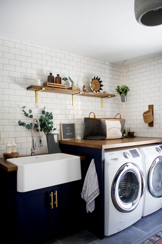 navy laundry room, farmhouse, modern, laundry room, mud room