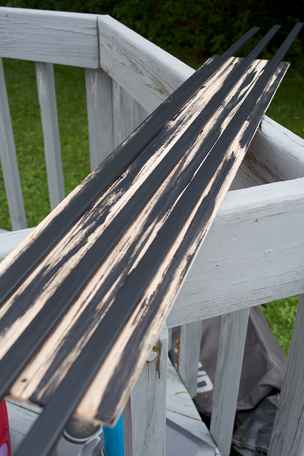 Painted trim for a shiplap wall