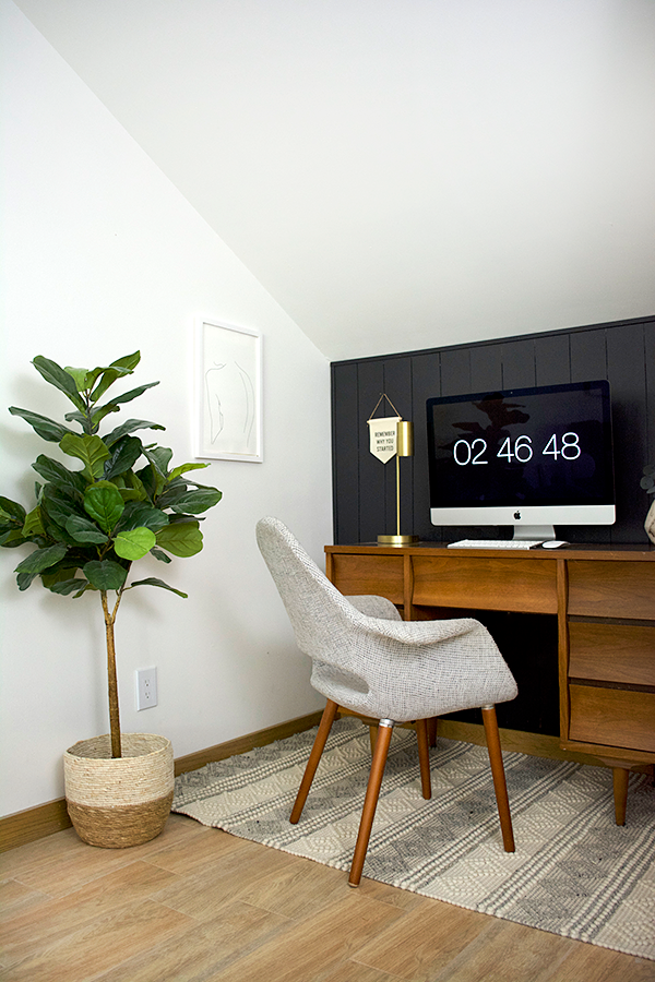 Faux Fiddle Leaf Fig in an office