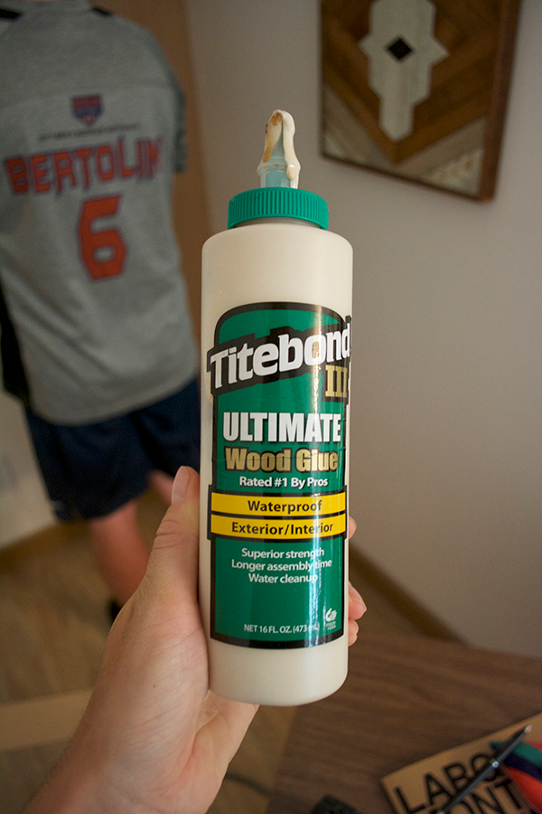 titebond glue used on the back of shiplap